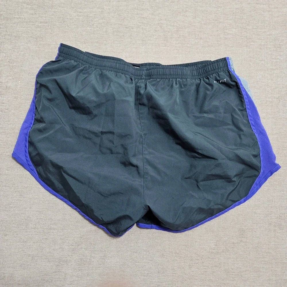 Nike Dri-FIT‎ Running Shorts Womens Medium Gray Purple 624272-009 Athletic Gym
